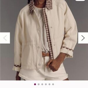 Anthropologie The Lexie Cropped Workwear Jacket by Pilcro size small